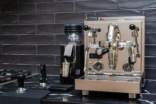 Profitec Pro 600 dual boiler espresso machine with chrome fittings and gauges