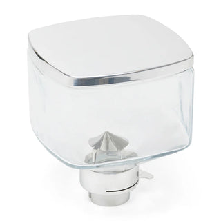 Crystal clear glass hopper with stainless steel lid for Eureka Mignon grinder, 550 g capacity.