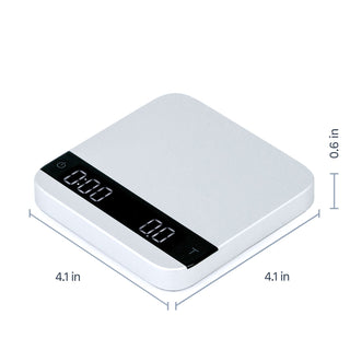 Acaia Lunar Scale, dimensions, from Clive Coffee, knockout