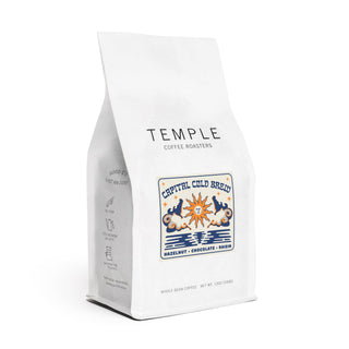 Capital Cold Brew Blend whole bean coffee bag with bold illustrated label