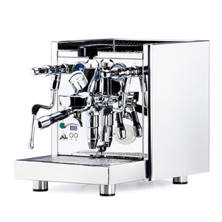 ECM Technika VI dual boiler espresso machine with rotary pump in chrome finish.