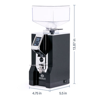 Eureka Mignon Specialita Espresso Grinder, dimensions image, from Clive Coffee, knockout