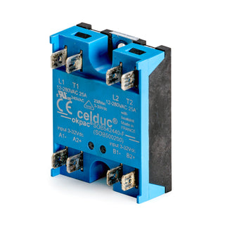 Blue La Spaziale solid state relay module with four metal terminals for Lucca series machines