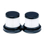 Two LUCCA replacement filters with black caps and white pleated media shown side by side.