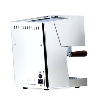 Rear view of LUCCA Tempo espresso machine with a vented panel and power inlet.
