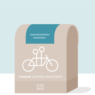 Colombia Jose Nectali Otaya coffee label on a teal background with bold white typography