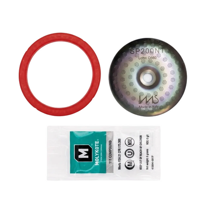 Premium A53 maintenance kit featuring a red silicone gasket IMS shower screen and lubricant packet