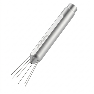 Subminimal Flick WDT stainless steel coffee tool with multiple wire prongs for even grounds distribution