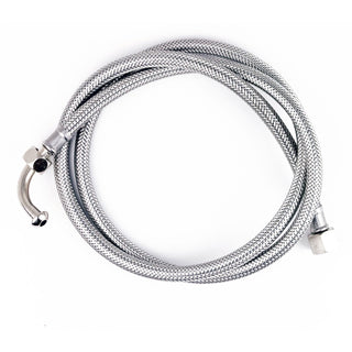 Direct plumb braided stainless steel hose with metal end fittings for M58