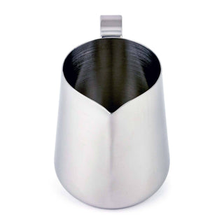 Fellow Eddy Steaming pitcher front, polished stainless 12oz, Clive Coffee - Knockout