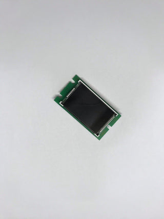 Green printed circuit board with a black rectangular display module for the Eureka Mignon touch screen