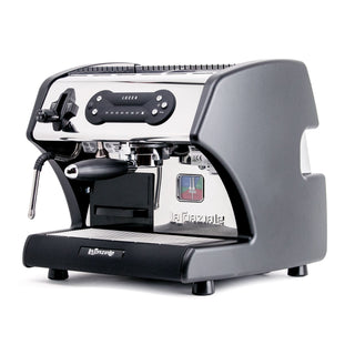 Lucca A53 Mini Espresso Machine by La Spaziale with black side panels by Clive Coffee - Knockout
