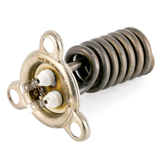 Heating element for ECM steam boiler with mounting flange and coiled heater