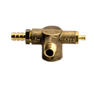 Profitec Pro 300 vacuum and pressure combo valve with vacuum breaker and two hose fittings.